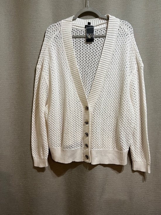 torrid Sweaters - Torrid Whisper White Crochet Cotton Cardigan Sweater Size 2X Boho Coastal